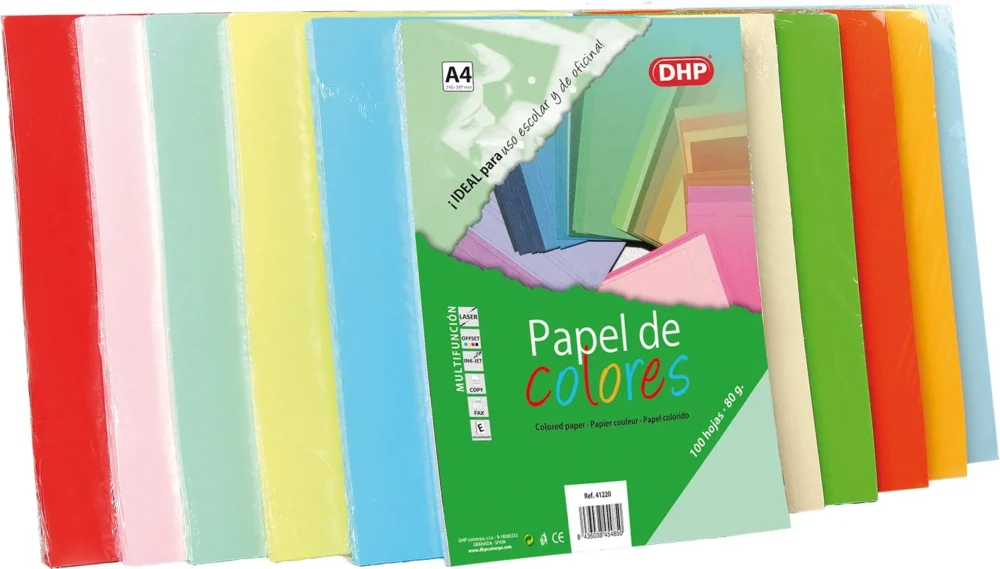 Paquetes de papel de color A4