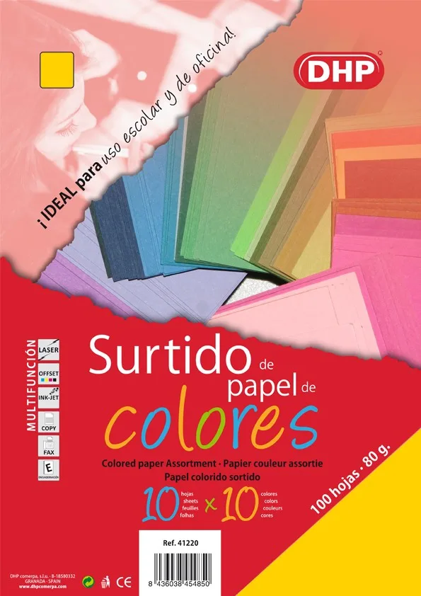 Surtidos de papel de color - 10 colores